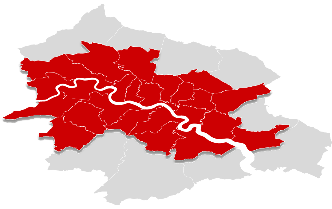 London Leaflets distribution network map